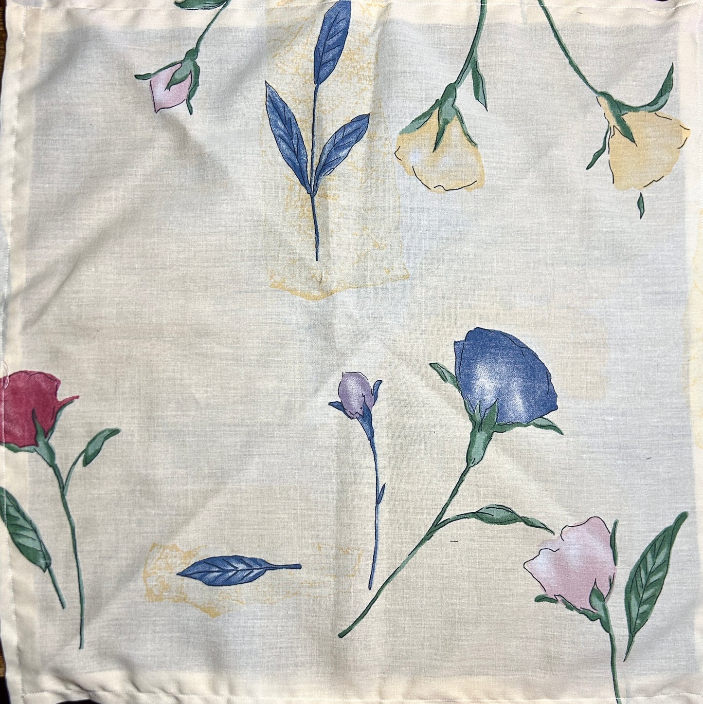 Yellow with Watercolor Flowers Bandana