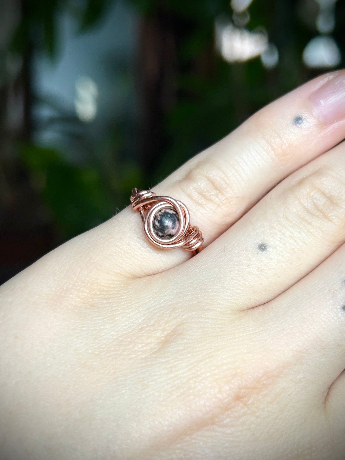 Rhodonite Rose Gold Ring