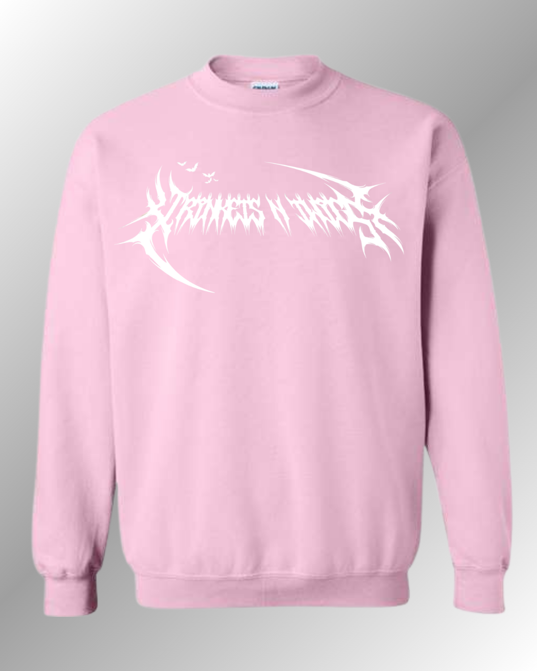 *PREORDER* Pink Trinkets 'N Twigs Metalcore Merch Crewneck