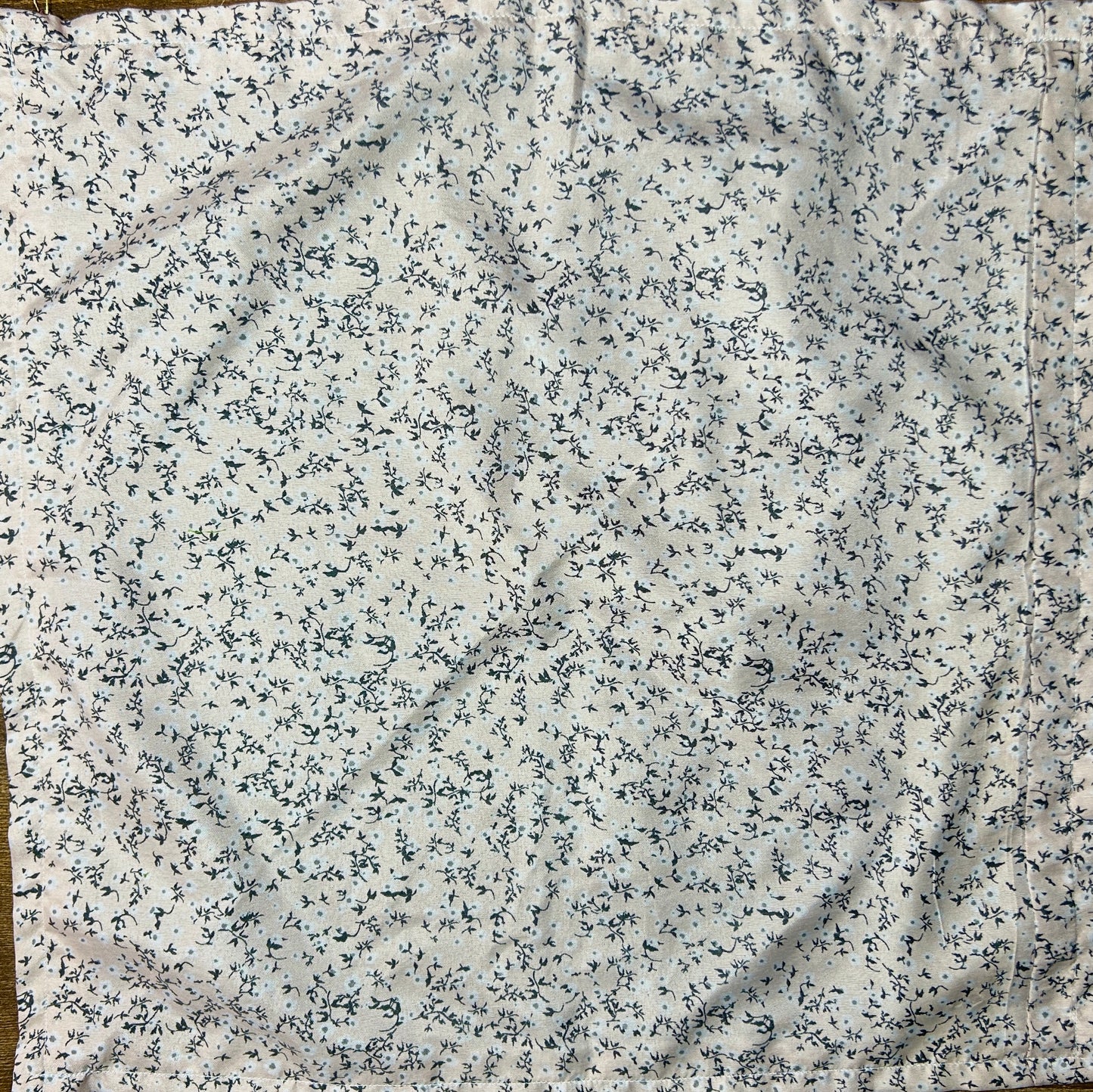 Tan Background with Small Black & White Flowers Bandana