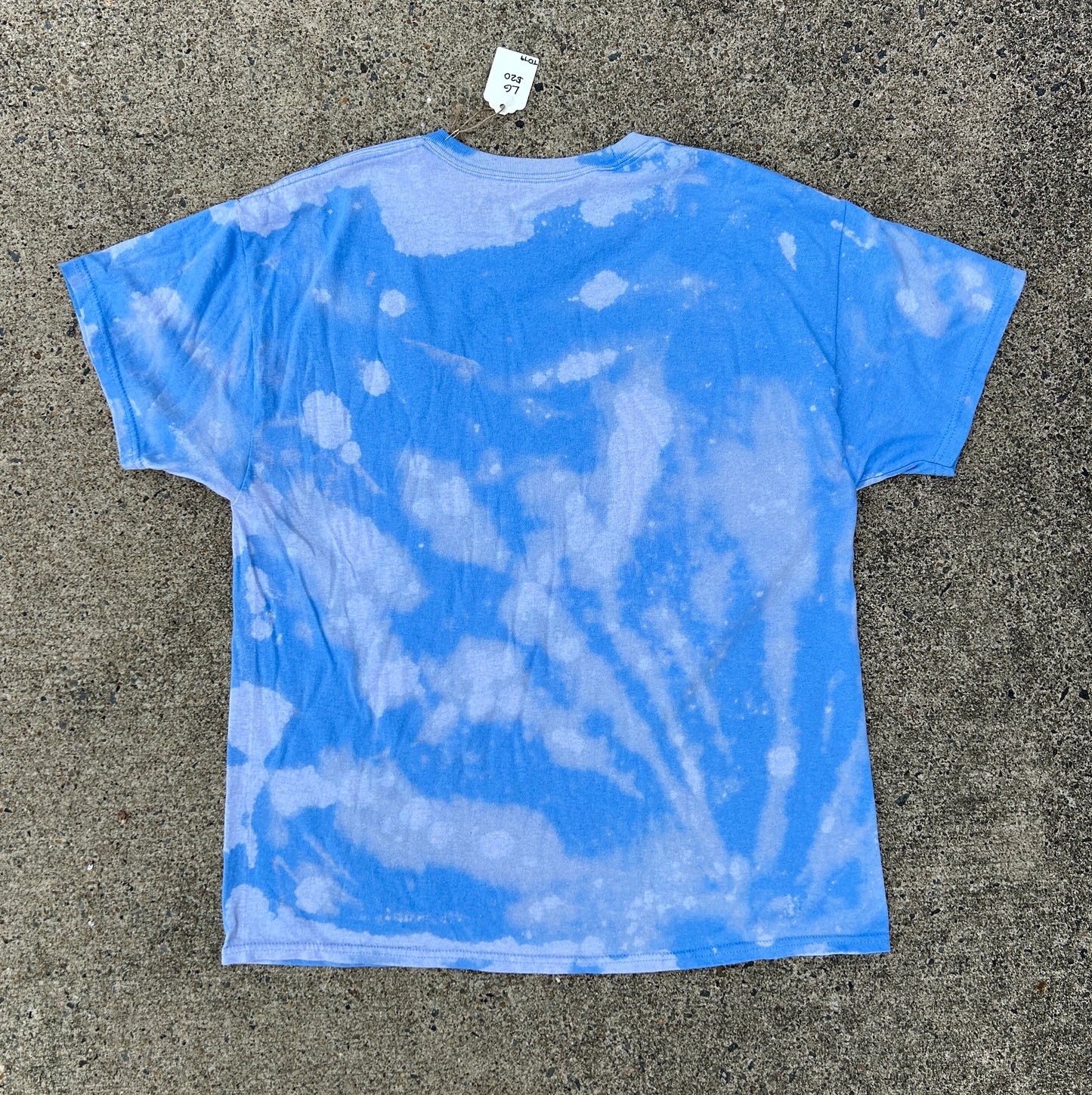 Bright Blue Acid Wash T Shirt