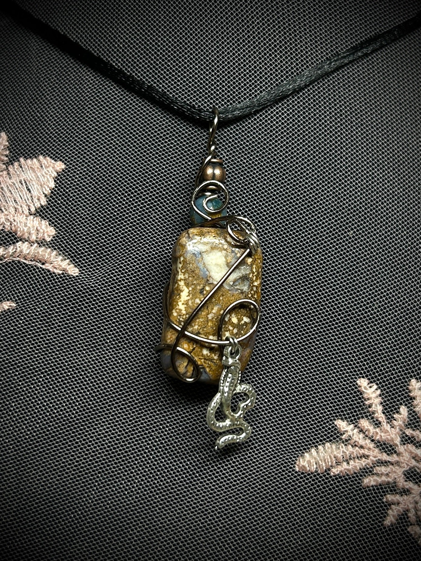 Pietersite with Snake Charm Necklace