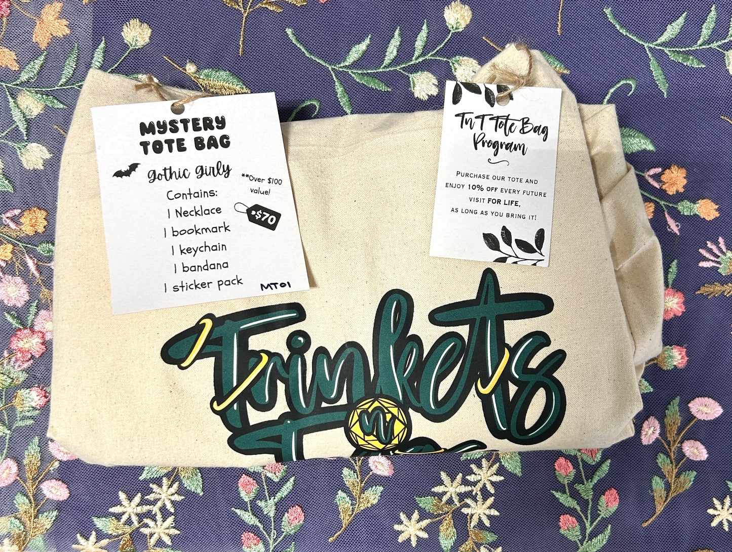 Gothic Girly Mystery Tote Bag
