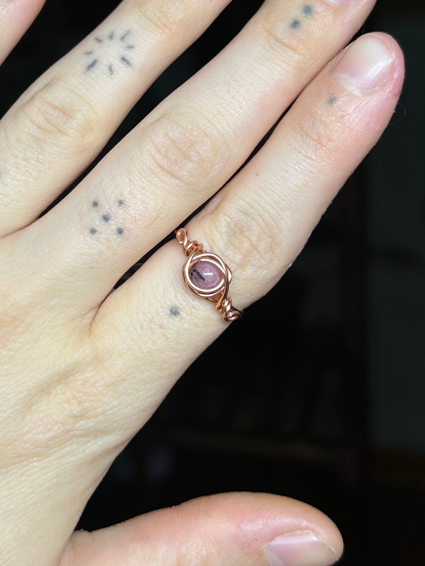 Rhodonite Rose Gold Ring