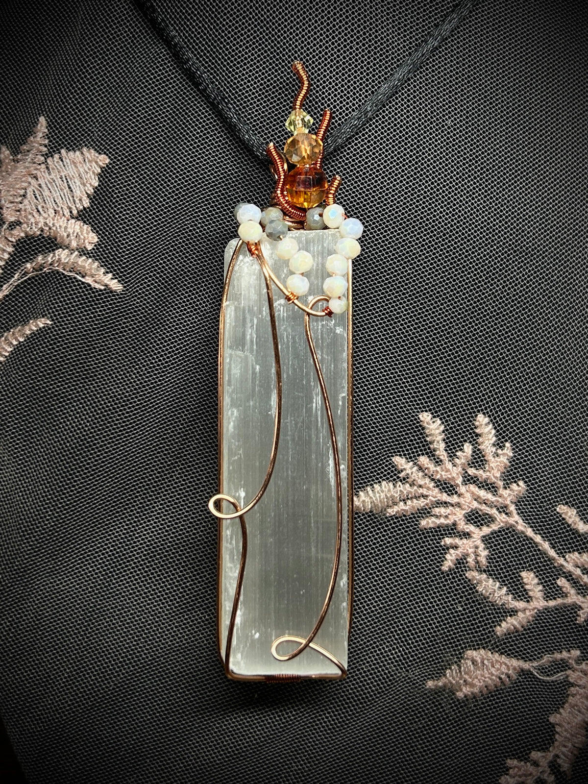 Selenite Candle Necklace