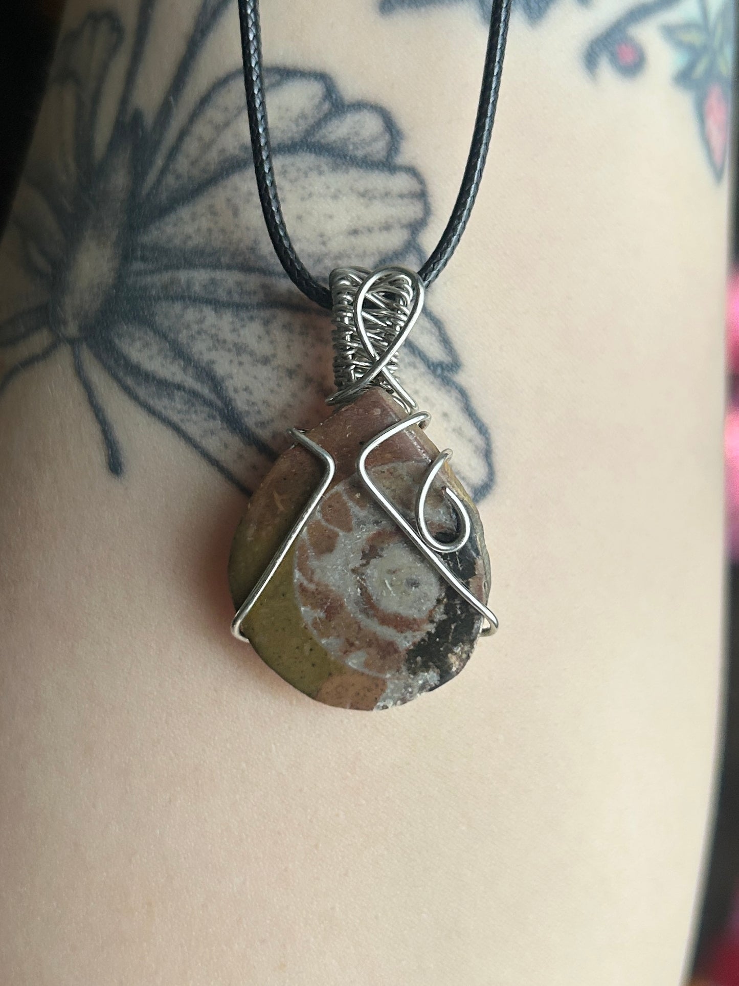 Silver Ammonite Necklace