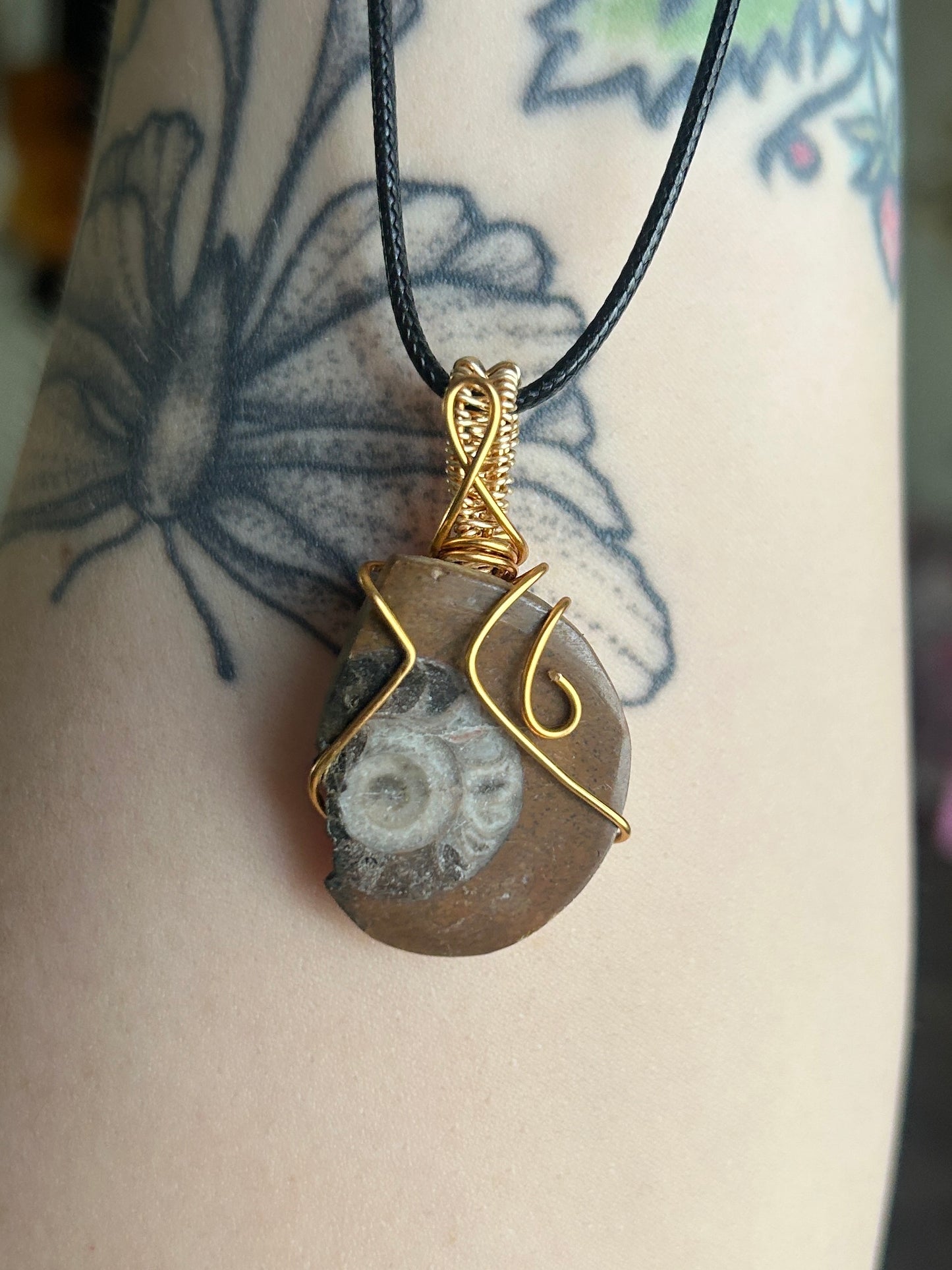 Bronze/Gold Ammonite Necklace