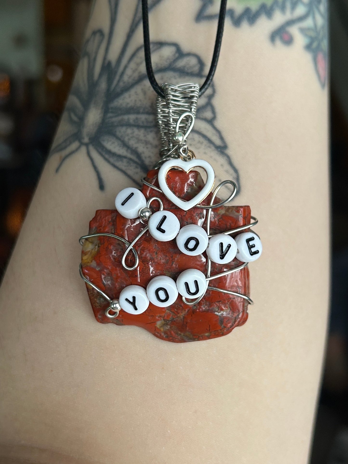 I Love You Jasper Necklace