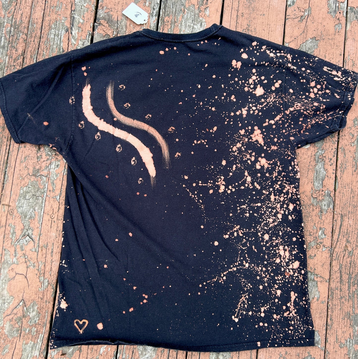 Paint Stroke Splatter Acid Wash T-Shirt