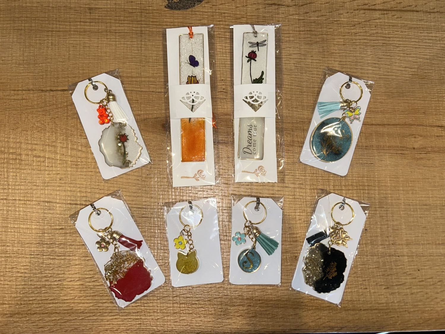 Resin Keychains & Bookmarks