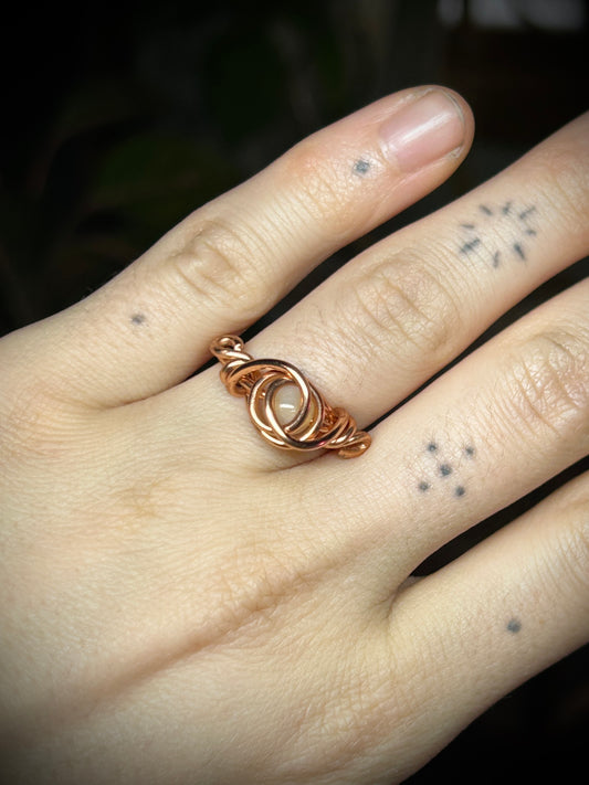 Mother of Pearl Rose Gold Ring