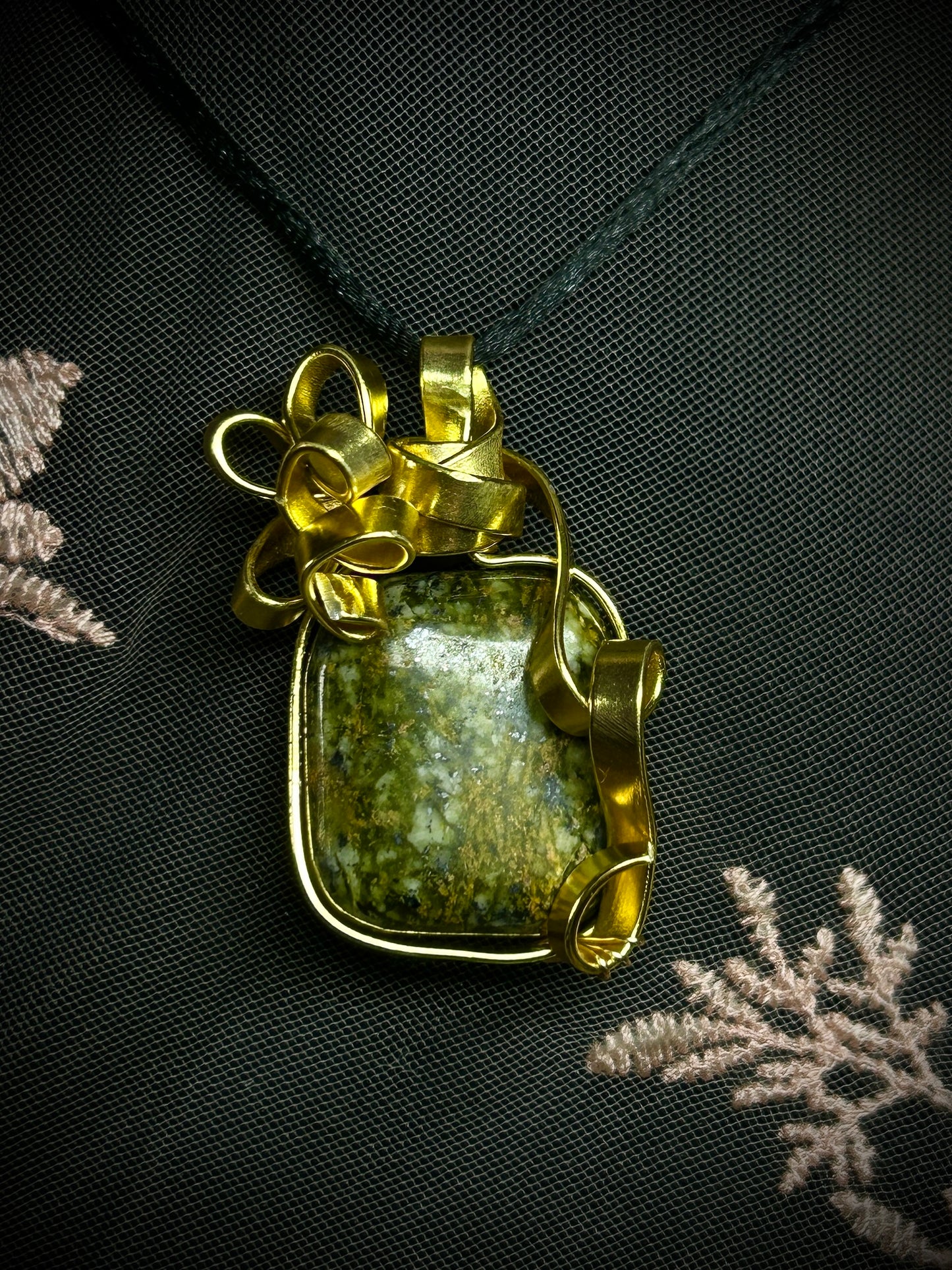 Jungle Jasper with Swirls Necklace
