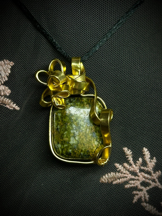 Jungle Jasper with Swirls Necklace