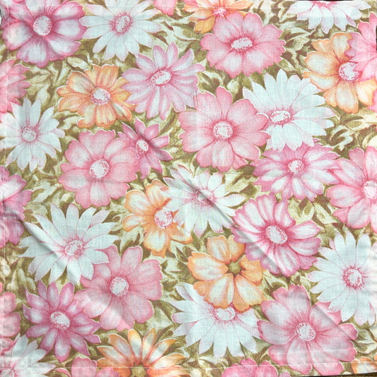 Orange, Pink, & White Daisy Bandana
