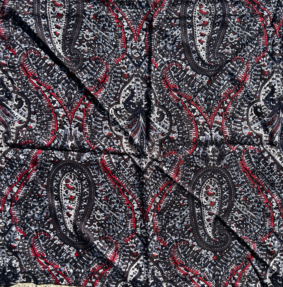 Black and Red Paisley Print Bandana (2 Available)