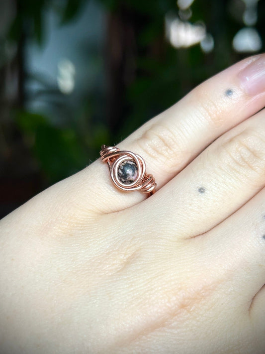 Rhodonite Rose Gold Ring