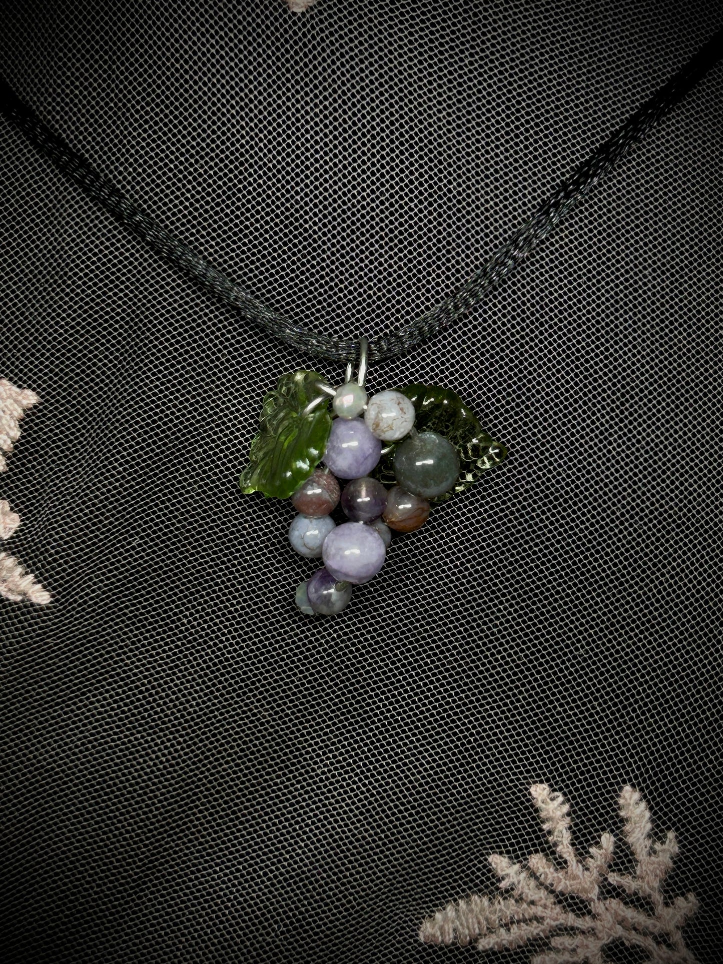 Beaded Grape Necklace