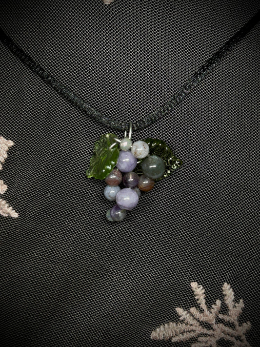 Beaded Grape Necklace