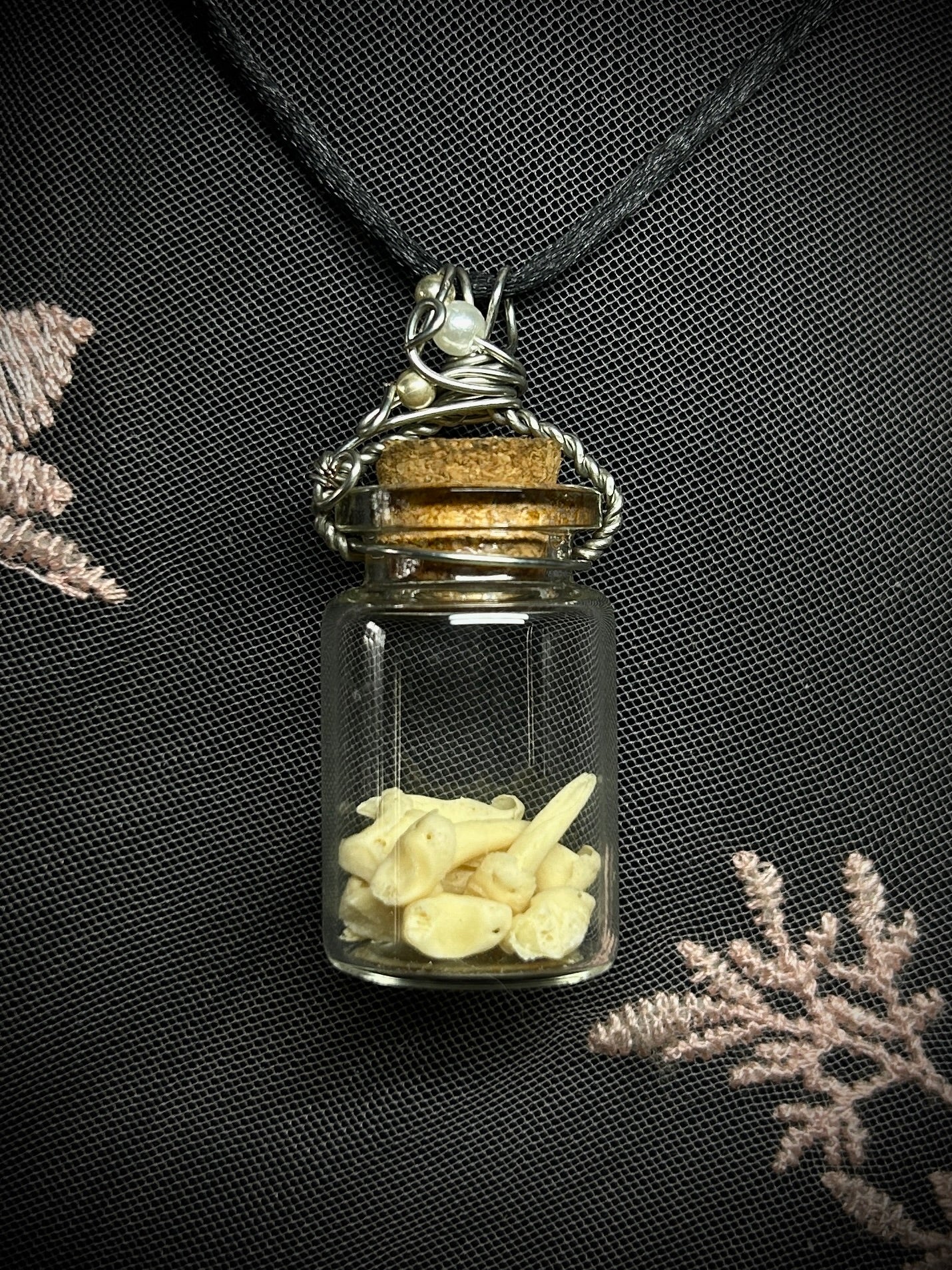 Cat Teeth Spell Jar Necklace