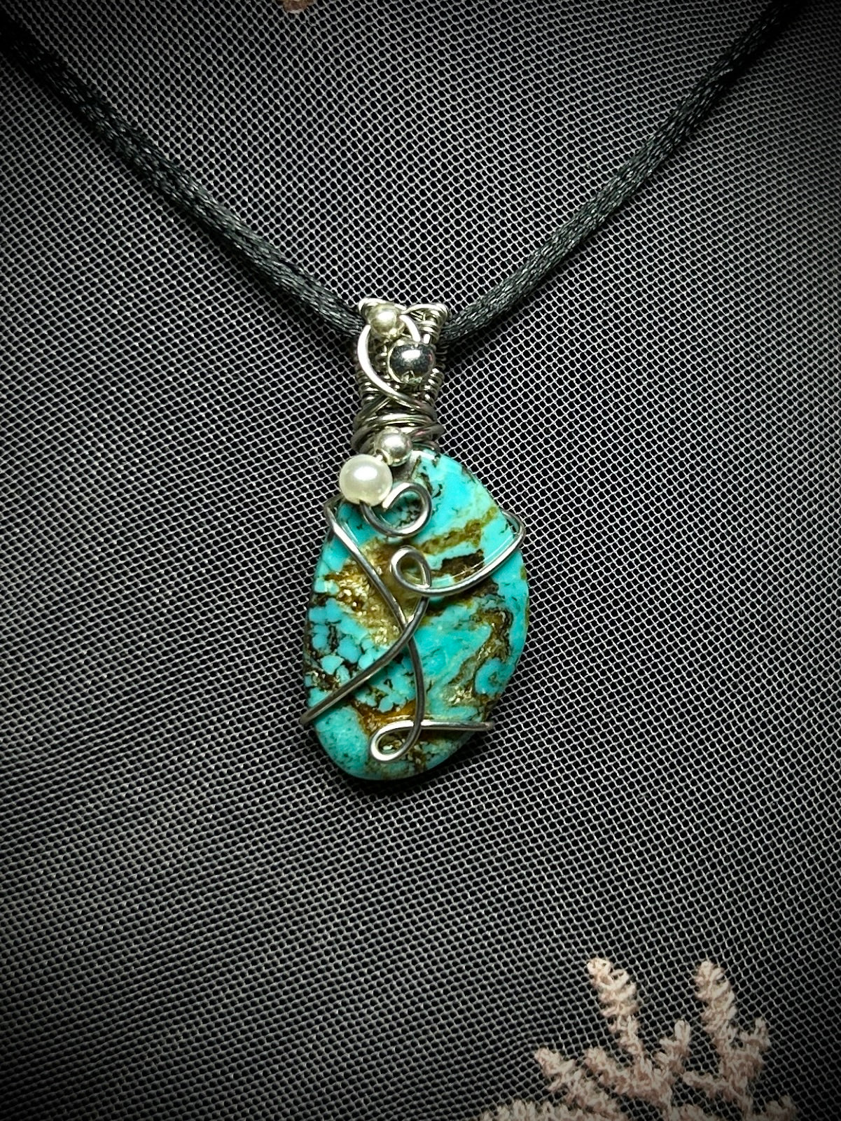 Turquoise Simple Wrapped Necklace