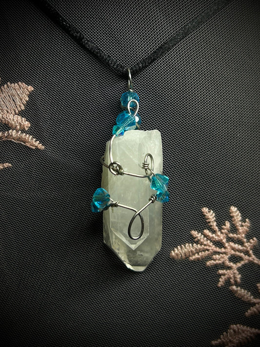 Clear Quartz Ice Necklace