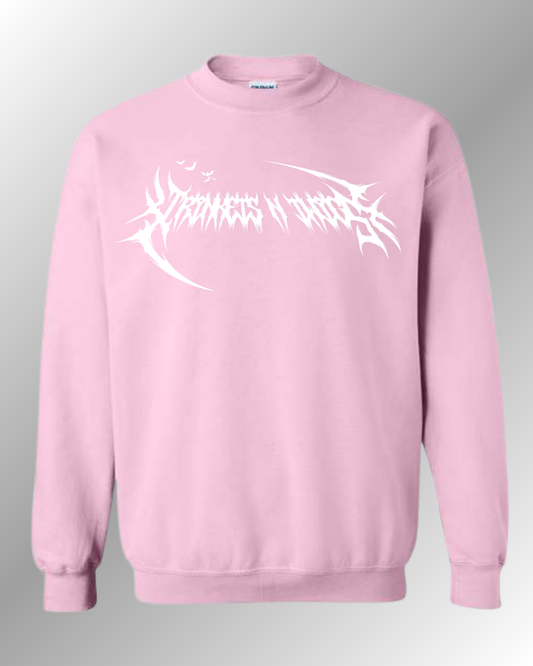 *PREORDER* Pink Trinkets 'N Twigs Metalcore Merch Crewneck