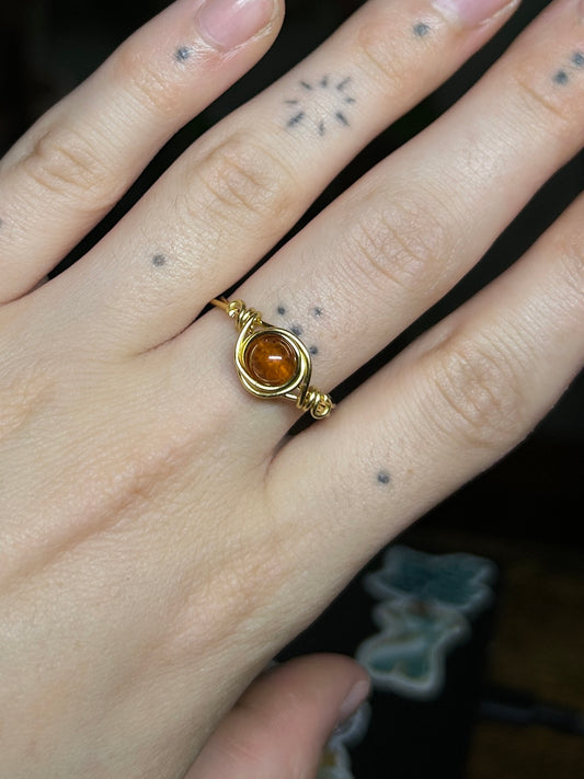 Carnelian Gold Ring