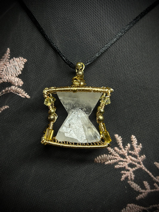 Quartz Hourglass Necklace