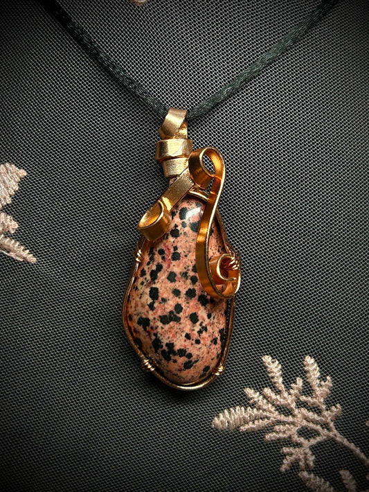 Red Dalmatian Jasper Necklace