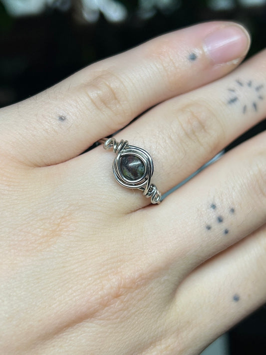 Dragon's Blood Silver Ring