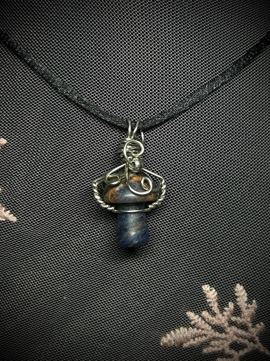 Sodalite Mushroom Necklace