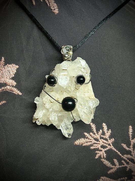 Quartz Cluster Ghost Necklace