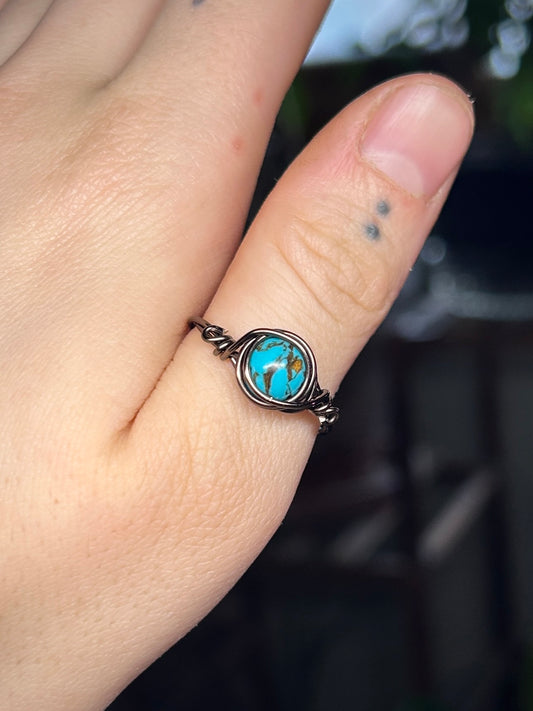 Turquoise Dark Silver Ring
