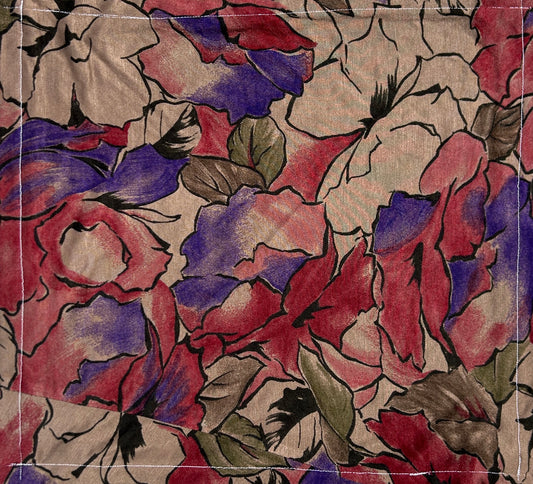 Watercolor Floral Print Bandana (Runs Small)