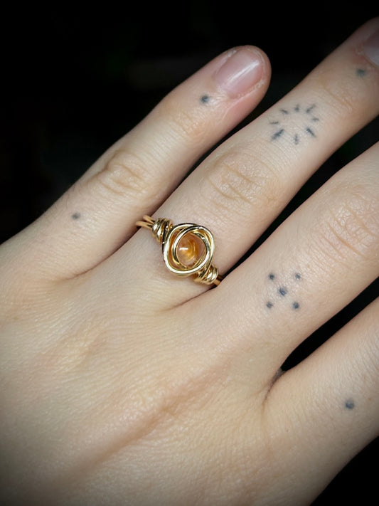 Carnelian Gold Ring