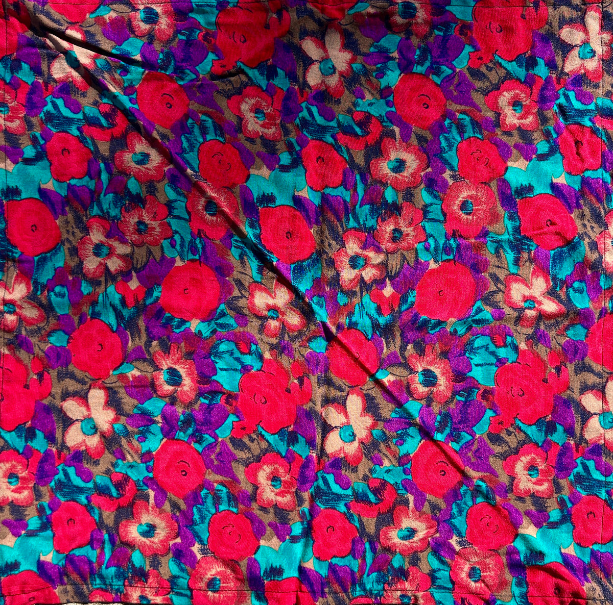 Neon Pink with Teal and Purple Background Bandana