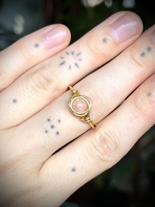 Sunstone Gold Ring