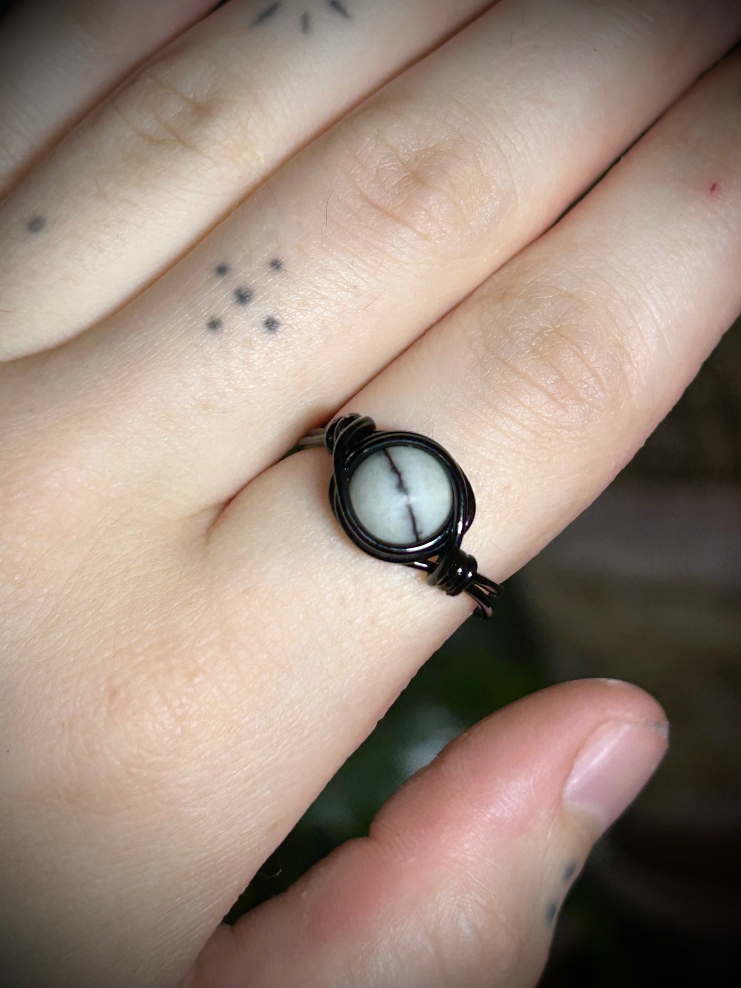 Jasper Black Ring