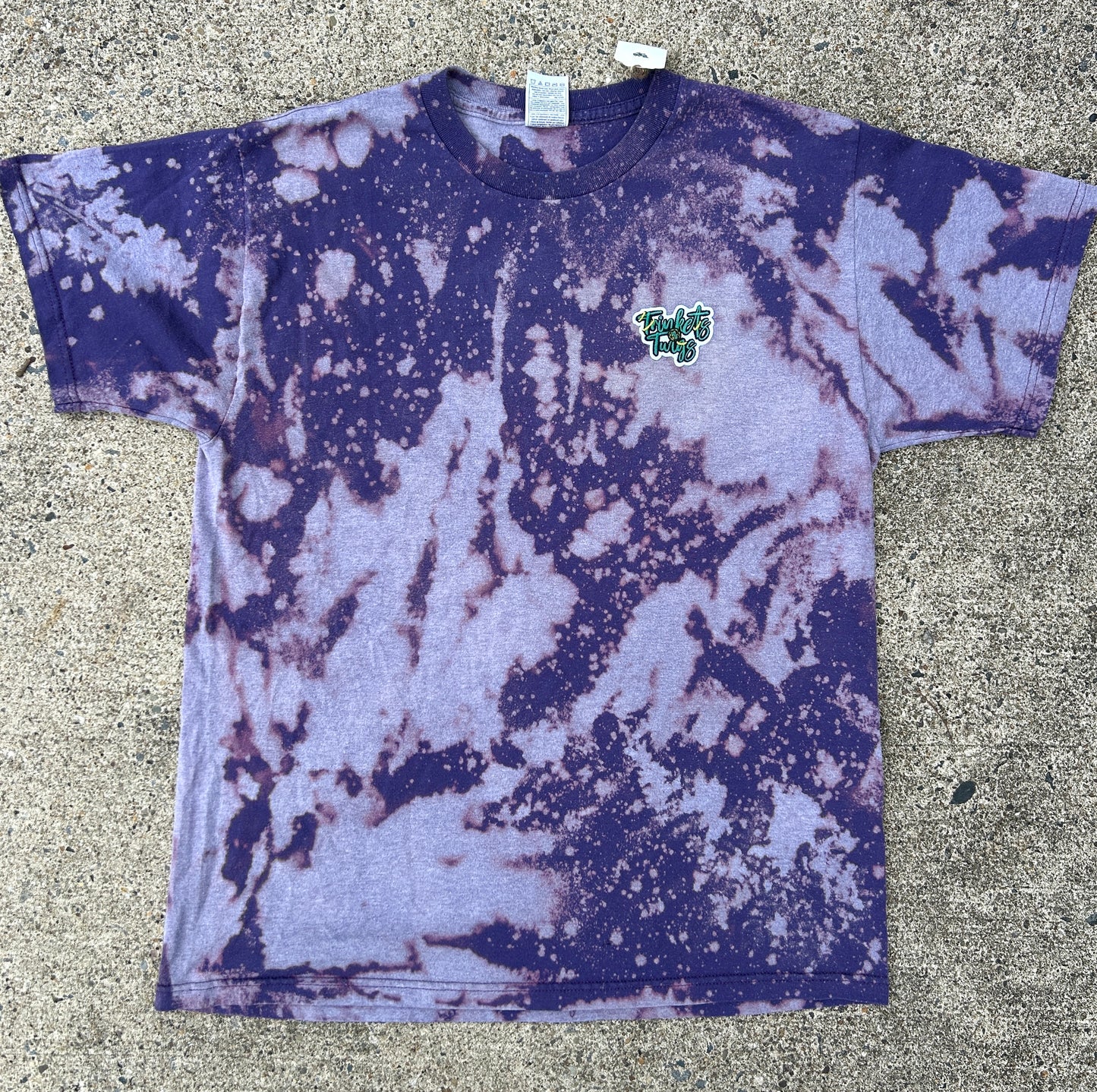 Purple and Gray Acid Wash T-Shirt