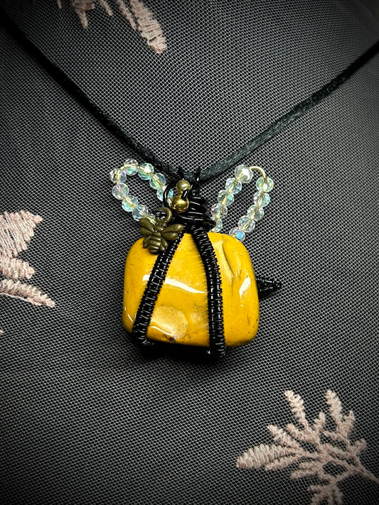 Mookaite Bee Necklace