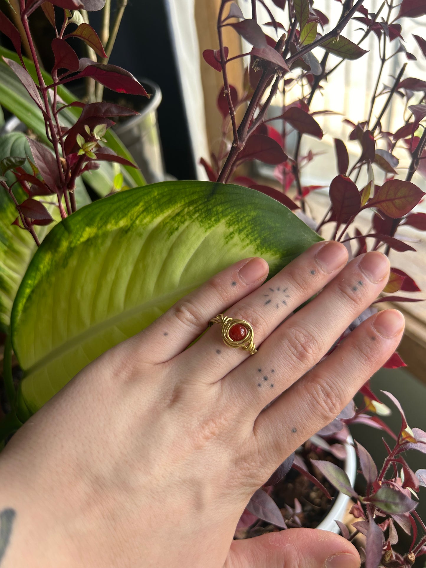 Fire Agate Ring