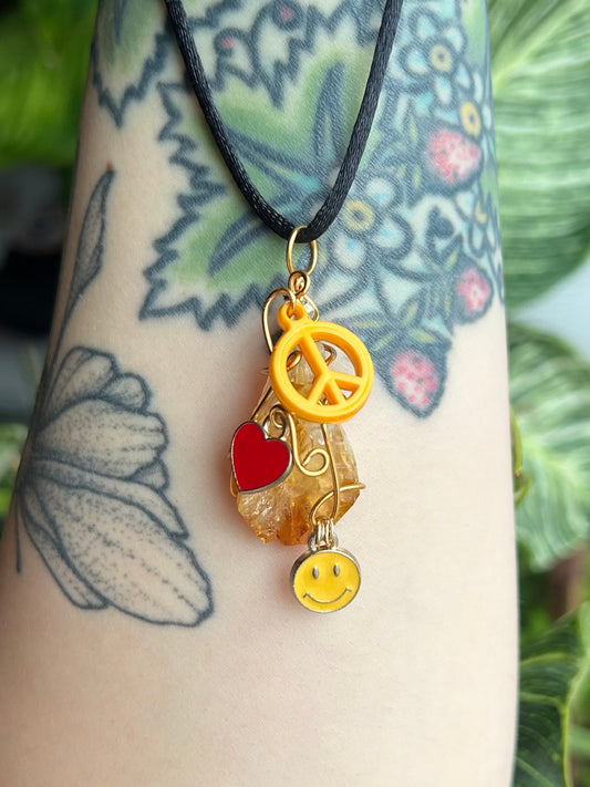 Peace, Love, & Happiness Necklace