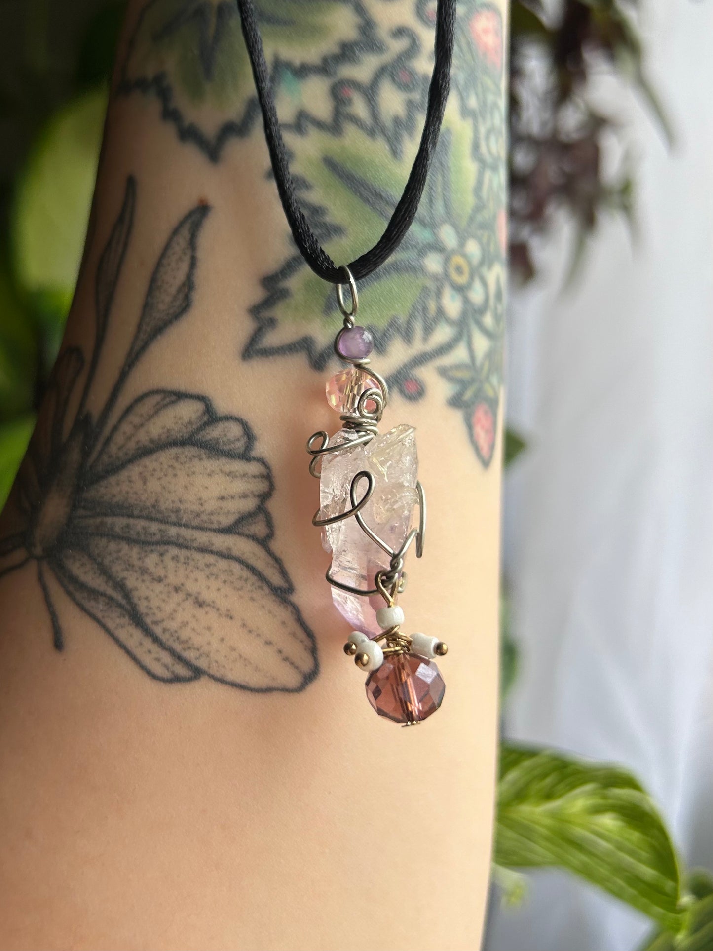 Vera Cruz Amethyst with Dangle Charm Necklace