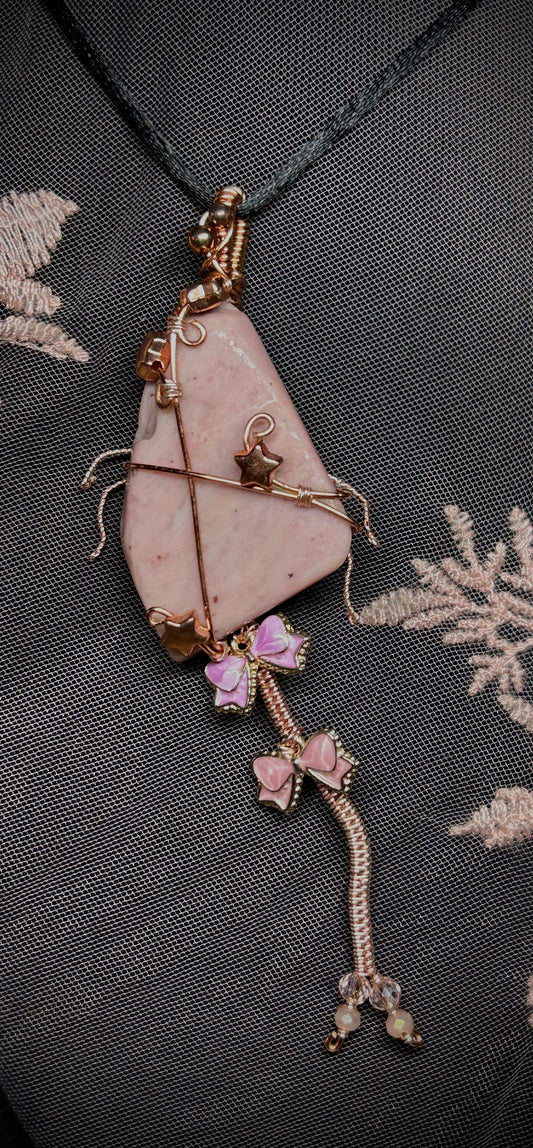 Pink Jasper Kite Necklace