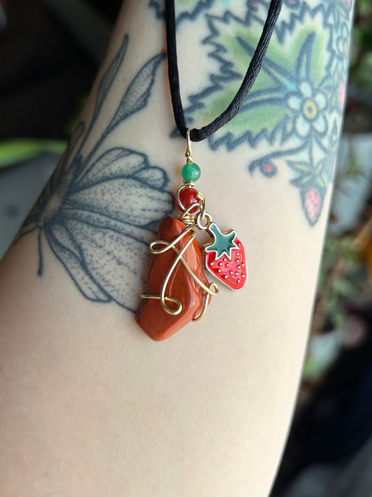 Strawberry Jasper Necklace