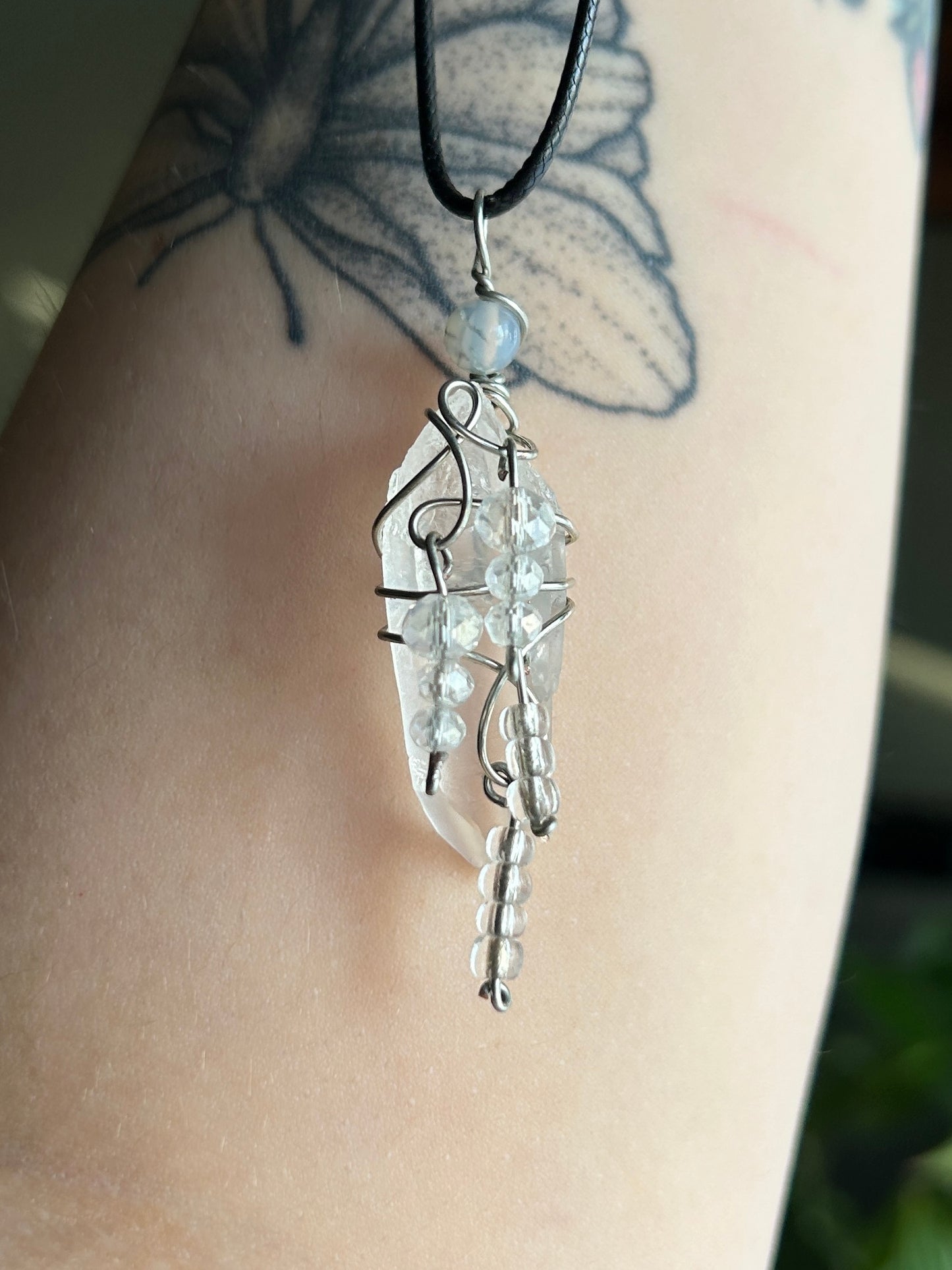 Melting Icicle Quartz Necklace