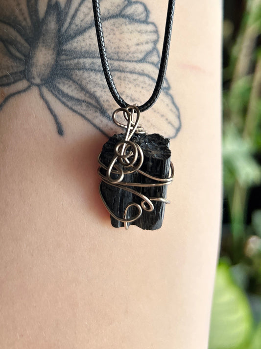 Coal for Christmas Black Tourmaline Necklace