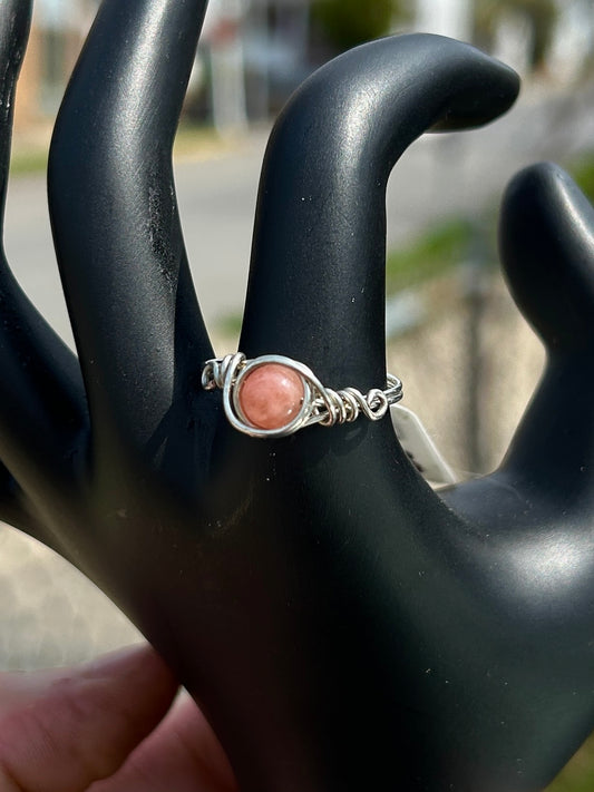Sunstone Silver Ring