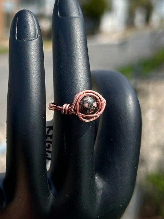 Rhodonite Rose Gold Ring