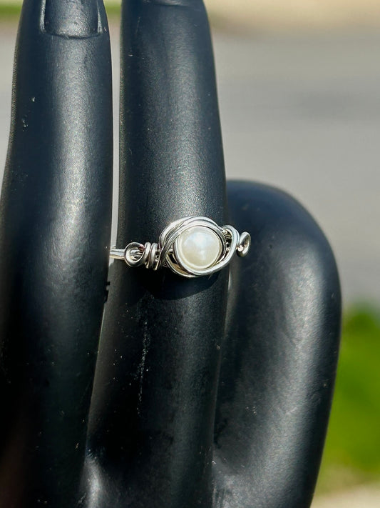 Pearl Silver Ring